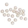 20 Pieces Faux Pearl Buttons Rhinestone Embellishments Flatback for DIY 12mm