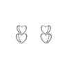 Exquisite Love Stud Earrings Women's Simple Ins Heart-to-heart Earrings