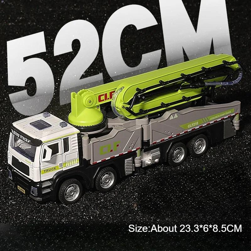 1:32 Scale Fire Truck Concrete Pump Car Model Toy Alloy Diecast Light Music Water Spray Rescue Cars Models Gifts for Children