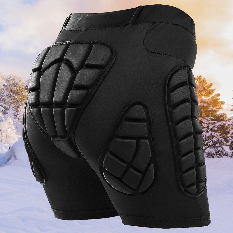 Unisex 3D Hip Protective Padded Shorts Anti-slip 0.6in Thick Skiing Hip Padded Shorts Breathable Drop Resistance Protective Gear