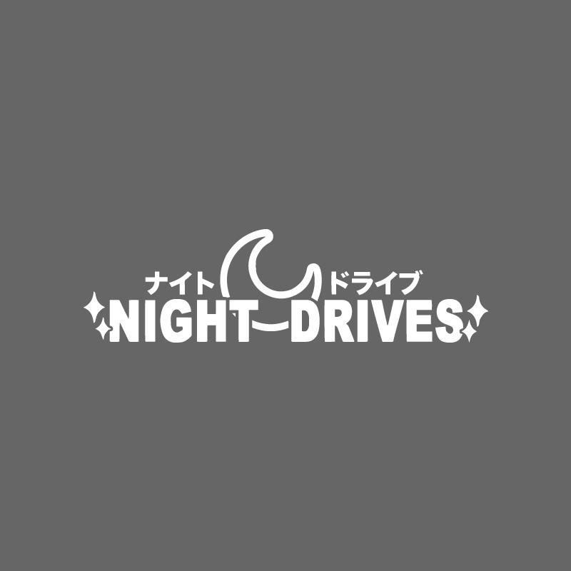 NIGHT DRIVES JDM windshield side window body modification personality pull flower waterproof car sticker motorcycle car sticker
