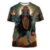 Hindu Goddess Kali 3D Printed Ganesha Graphic T Shirt Streetwear Vintage Unisex T-shirts Casual Men Tees Clothes