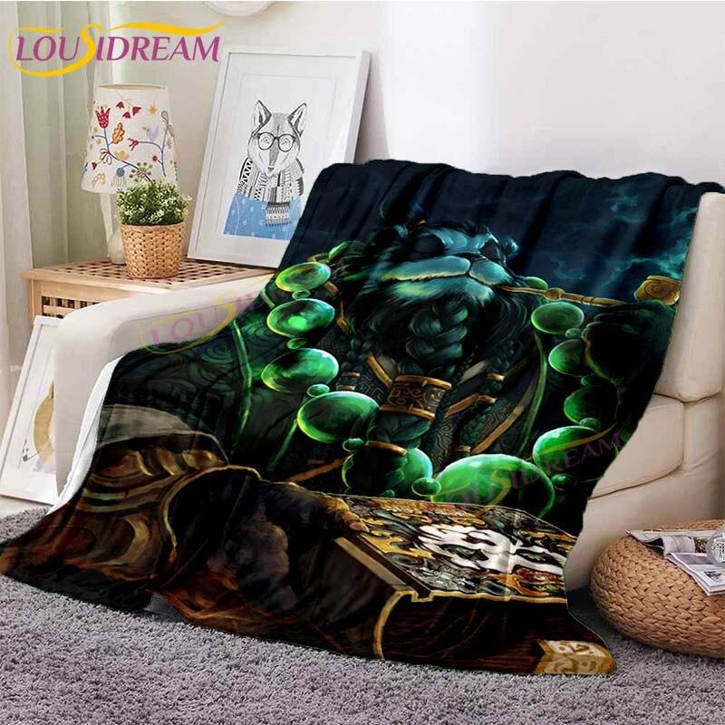 Одеяла World of Warcraft, классические игровые одеяла, одеяла с художественным принтом, фланелевые одеяла для кровати, дивана, вечеринки, детский подарок для взрослых