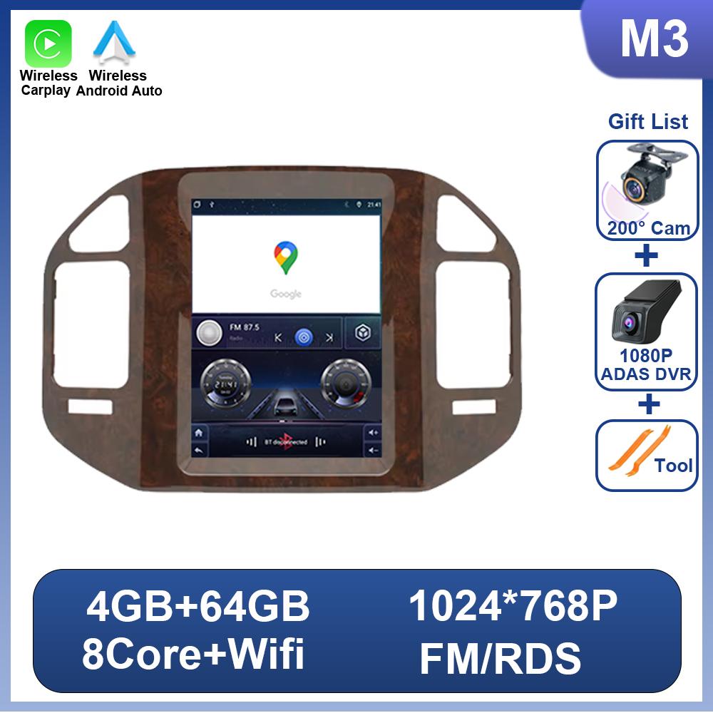 9,7-дюймовый Android для Mitsubishi Pajero 3 V60 V68 V73 1999 - 2011 Carplay автомобильный радиоприемник мультимедийный плеер GPS навигация WIFI 2 Din