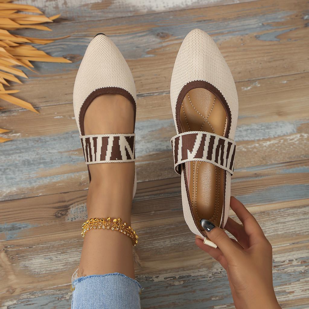 2024 Женские летние новые модные дизайнерские туфли с эластичным ремешком на плоской подошве, удобные нескользящие туфли для повседневных прогулок, повседневные туфли с низким верхом