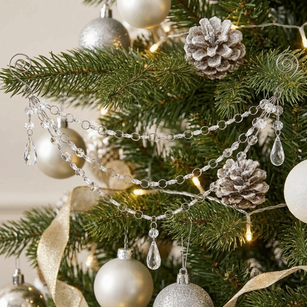 Acrylic Christmas Decorations 3 Layer Rhinestone Beads Pendant Hanging Ornaments Wedding Party