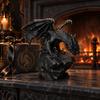 Декоративная статуэтка Дракона из камня с детализированной текстурой, 3D-печать, Фэнтези-фигурка, Готическая скульптура мифического существа для рабочего стола, Декор для книжной полки, Коллекционная