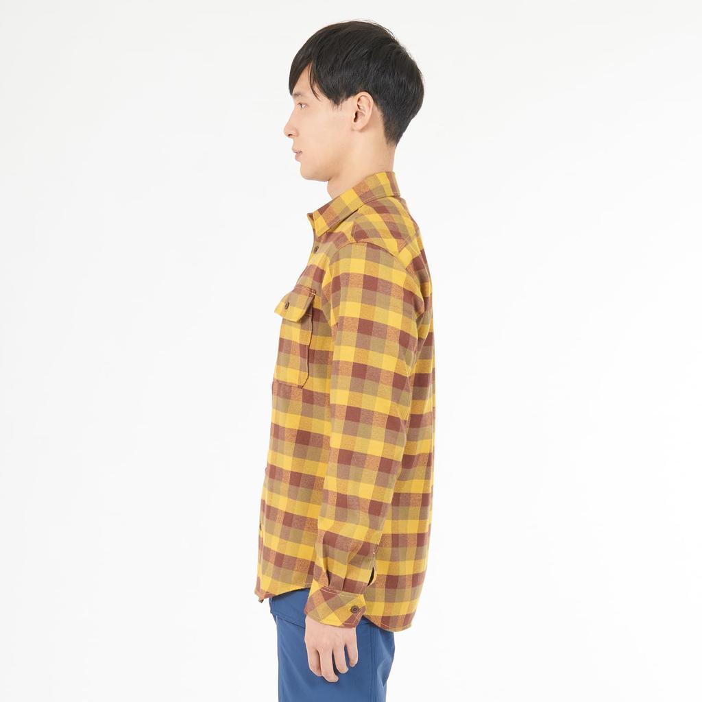 Рубашка в классическую термоклетку с длинным рукавом MIV03136 Deep Red M [Millet] для мужчин (НОВЫЙ ЛОГОТИП)