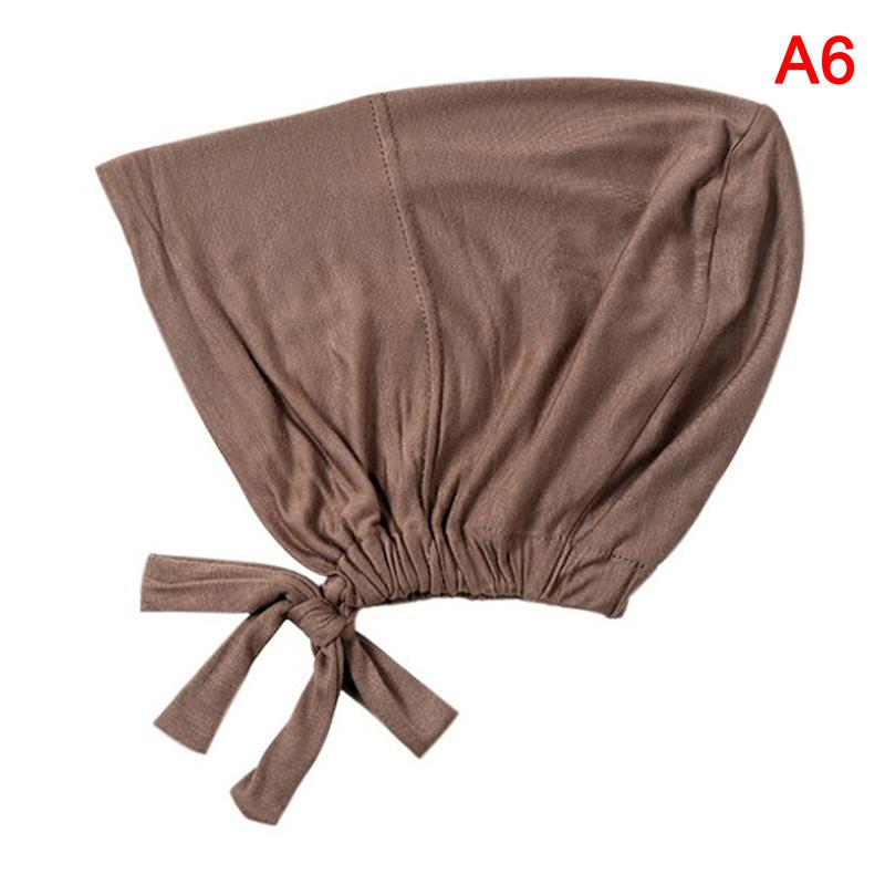 Muslim Inner Cap Stretch Hijab With Rope Adjustable Women Underscarf
