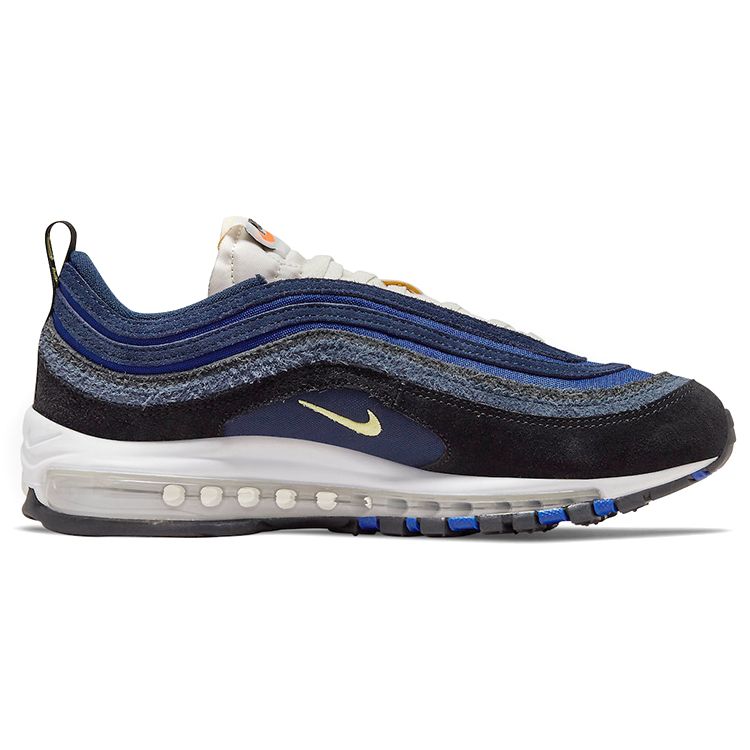 Nike Air Max 97 SE Running Club - Синие Мужские Кроссовки Черный Светло-Лимонный Глубокий Королевский Синий DH1085-001