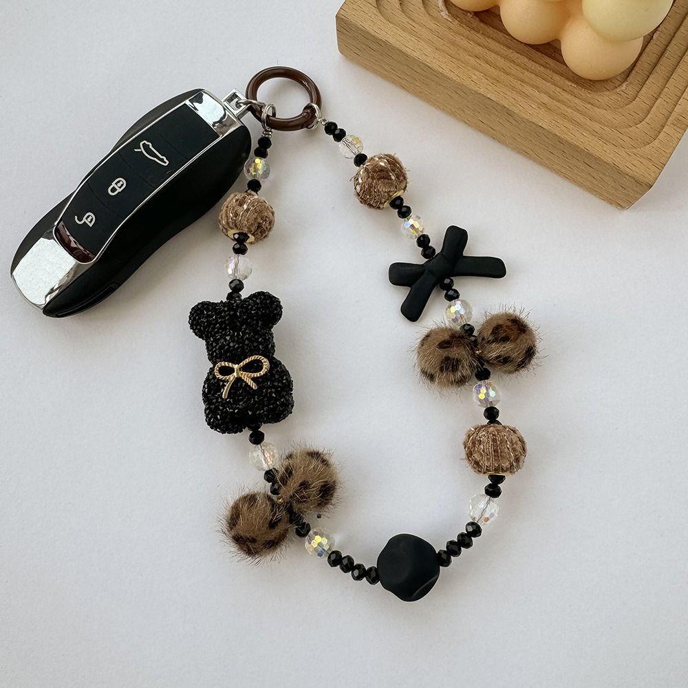 Бусины Медведь Телефон Шнур Y2k Сумка Подвеска Подвесной Роскошный Автомобиль Брелок Сумка Декор