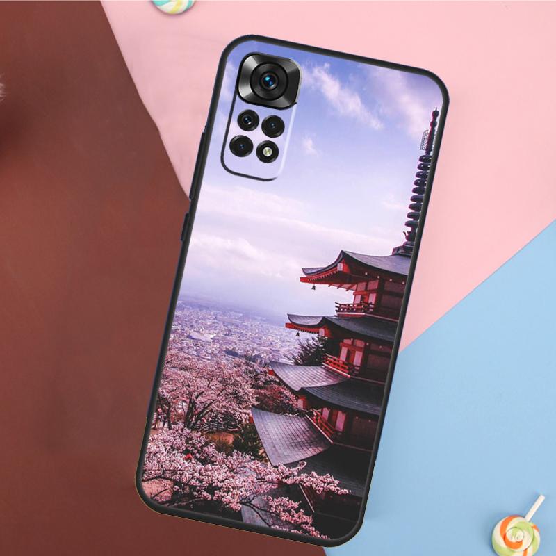 Японский храм Киото Чехол для Xiaomi Redmi Note 13 Pro 14 12 11 9 10 9S 10S 11S 12S Redmi 14C 10C 12C 13C Чехол