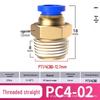 Zhuoji Pneumatic Quick Connector PC8-02: Threaded 6/8/10/12mm Air Compressor Accessory