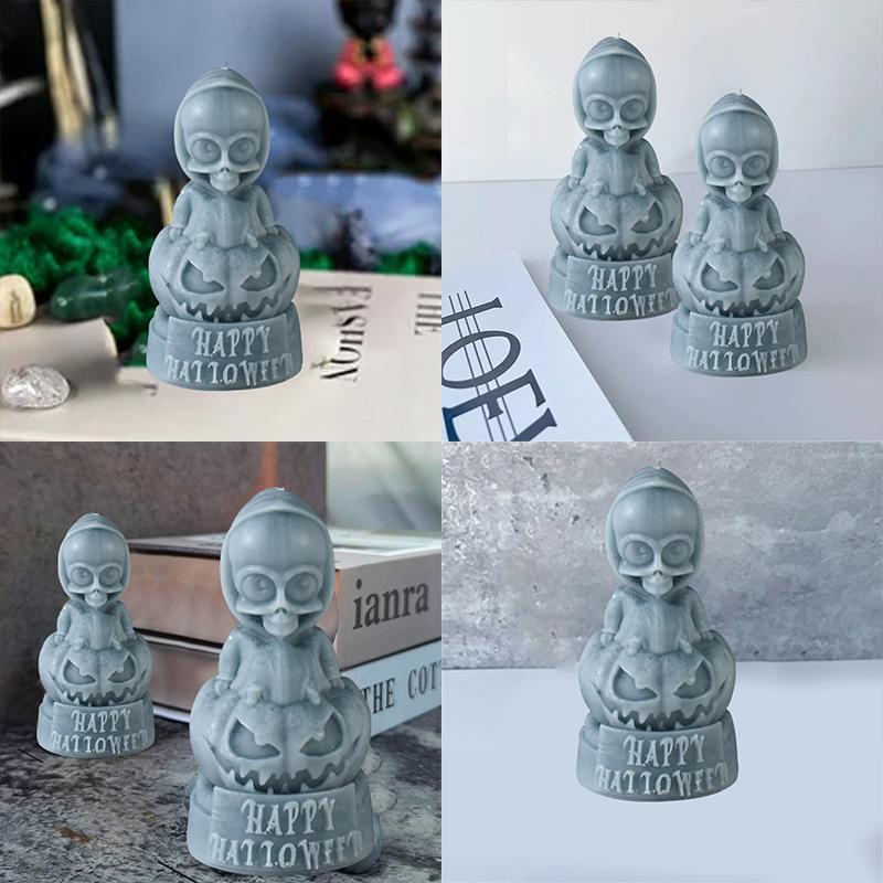 DIY Призрак Тыква Череп Свеча Силиконовая Форма 3D Череп Тыква Кукла Поделки Подарок на Хэллоуин