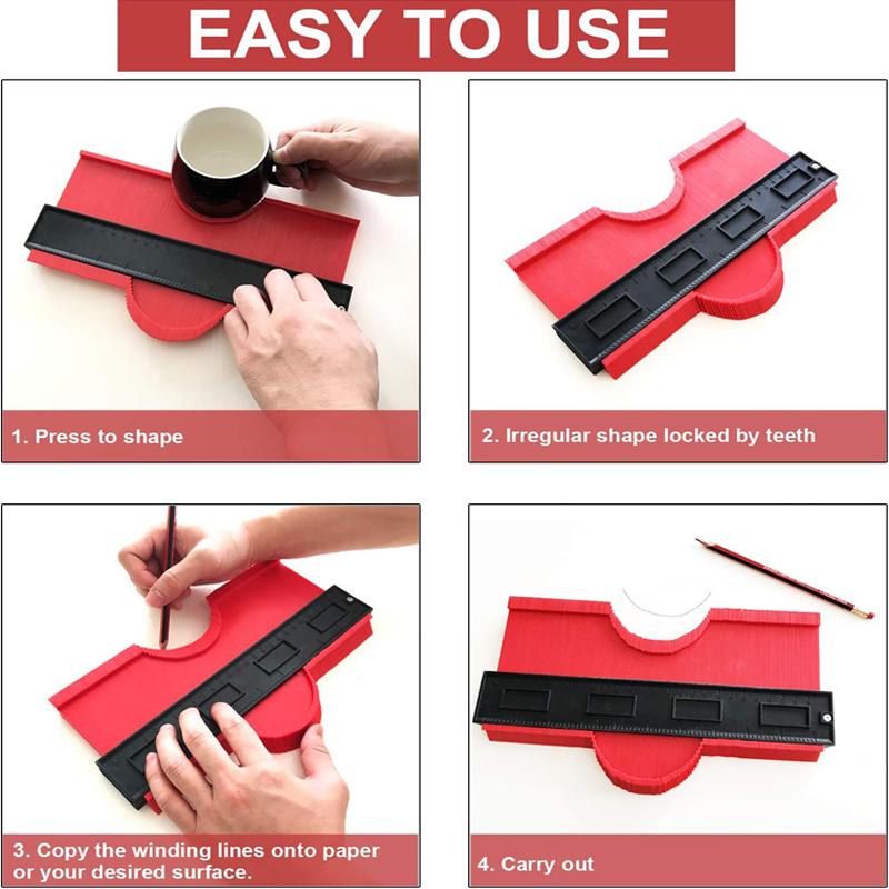 Profile Contour Gauge Ruler Multifunctional Specialshaped Irregular Curve Curve Measuring Ruler Woodworking Cutting Tile Tool