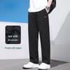 Li-Ning Мужские облегающие брюки серии Badminton, однотонные, легкие, быстросохнущие, прямые, повседневные, черные, AYKT653-1