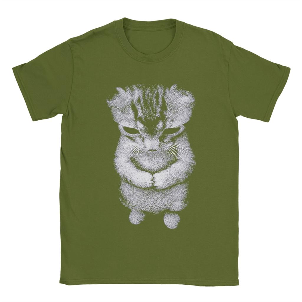 Mens TShirts Funny Cute Sad Crying Cat Meme Amazing 100 Cotton Tees Short Sleeve El Gato Munchkin Kitten Art T Shirt Clothing