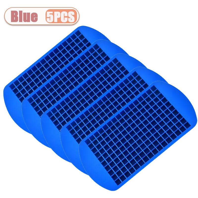 1-5PCS160 Grid Silicone Ice Tray Ice Cubes Foldable Ice Mold Ice Breaker Ice Grid Tray Small Square Mold Ice Maker Silicone Mold