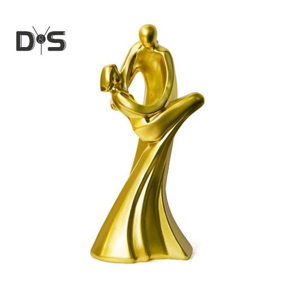 Dancing Couple Statue Resin Abstract Couple Ornament Desktop Hugging Couple Sculpture for Bedroom Living Room Decor Wedding Gift