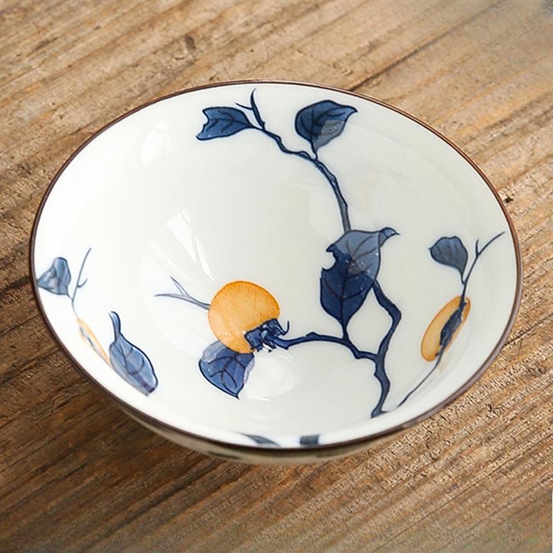 Двухцветная сине-белая фарфоровая коническая чашка Керамический набор для чая гунфу Мастер-чашка Чайная пиала в японском стиле Чаша для дегустации чая на одну чашку