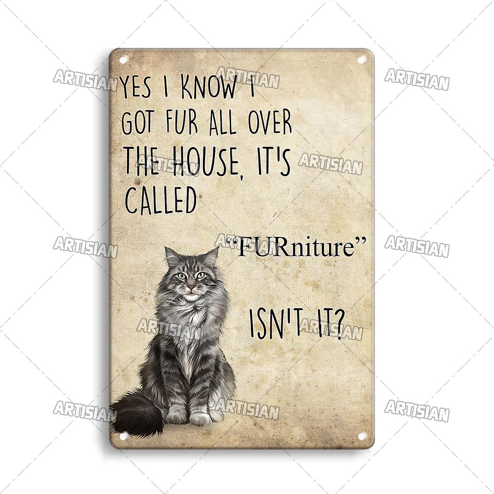 Артизан Кот Ретро Металлический Знак Забавный Питомец Винтажный Знак Декоративная Жестяная Табличка Гараж Бар Паб Клуб Кухня Дом Человек Пещера Настенный Декор