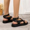 2025 Summer New Platform Sandals Women's Shoes Large Size Casual Toe Platform Sandals Spot