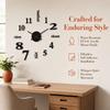 60cm DIY Wall Clock Acrylic Frameless Wall Clock Non-Ticking Mirror Sticker Clock  Home Office