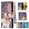Multi Layer Card Slots Flip Case for iPhone 16 Pro Max 16e 16 Plus 15 14 13 12 11 XR XS MAX 7 8 SE PU Leather Wallet Case with Lanyard