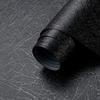 Silk Black Wallpaper Embossed Textured Self Adhesive Waterproof Vinyl Wallpaper Kitchen Cabinet Countertop Furniture Shelf Liner