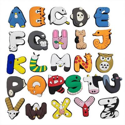 26 букв милые подвески для обуви из ПВХ для украшения обуви