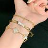 Zircon Flower Shell Pendant Bracelet Light Luxury Simple Temperament Jewelry Niche High Sense Versatile Jewelry Women