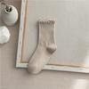5 Pairs of Women's Summer Thin Style In The Tube Wooden Ear Side Socks