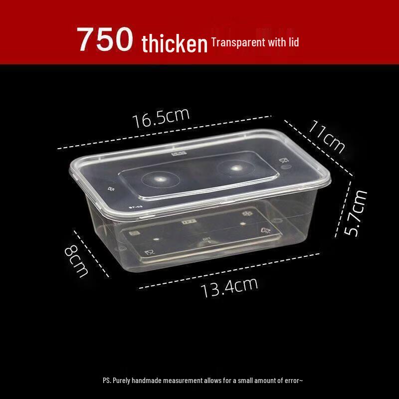 Disposable Rectangular Plastic Food Containers with Lids