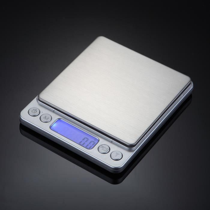 Портативные весы, 500 г/0,01 г, Ювелирные весы, ЖК-дисплей с подсветкой, Платформа из нержавеющей стали