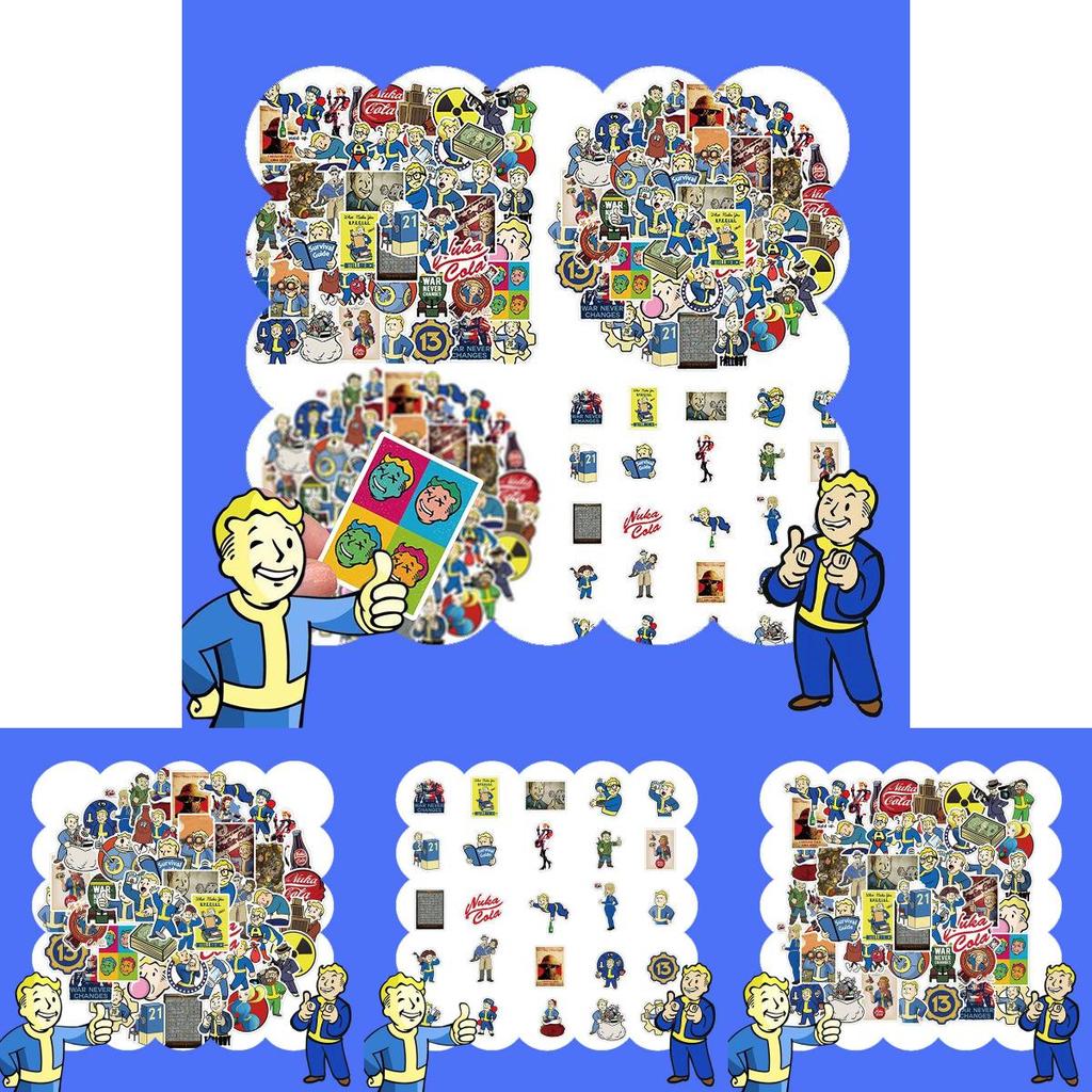 Sheets 50 Fallout Game Graffiti Stickers Luggage Laptop Diy Not Adhesive