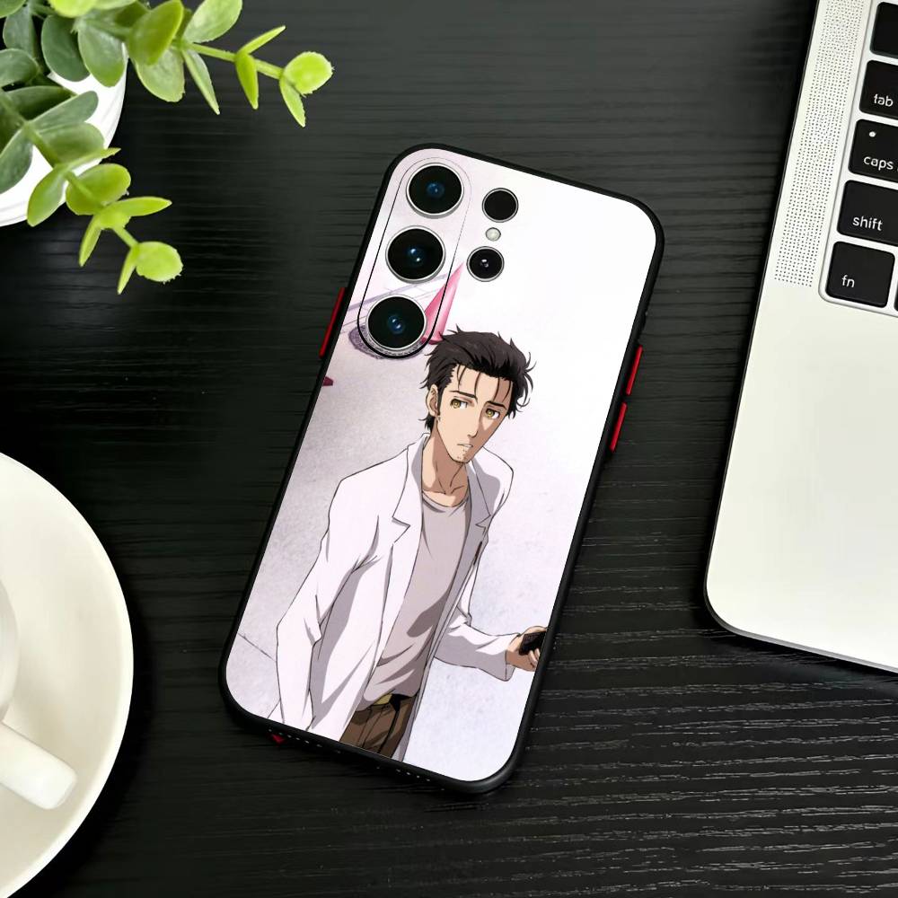 Чехол для телефона STEINS GATE D-Rintaro O-Okabe для Samsung S26, S25, S24, S23, S22, S30, S21, Ultra, Plus, FE 5G Черный Мягкий Чехол