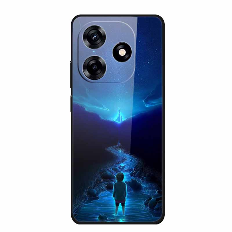Glass Back Cover For Honor X5c Plus Case Coque Hard Tempered Glass Case For Honor Play 10A X5c Plus Phone Case Cover Soft Bumper