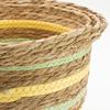 Seagrass & Straw Vase Shaped Baskets – Natural Yellow & Green – Set of 3