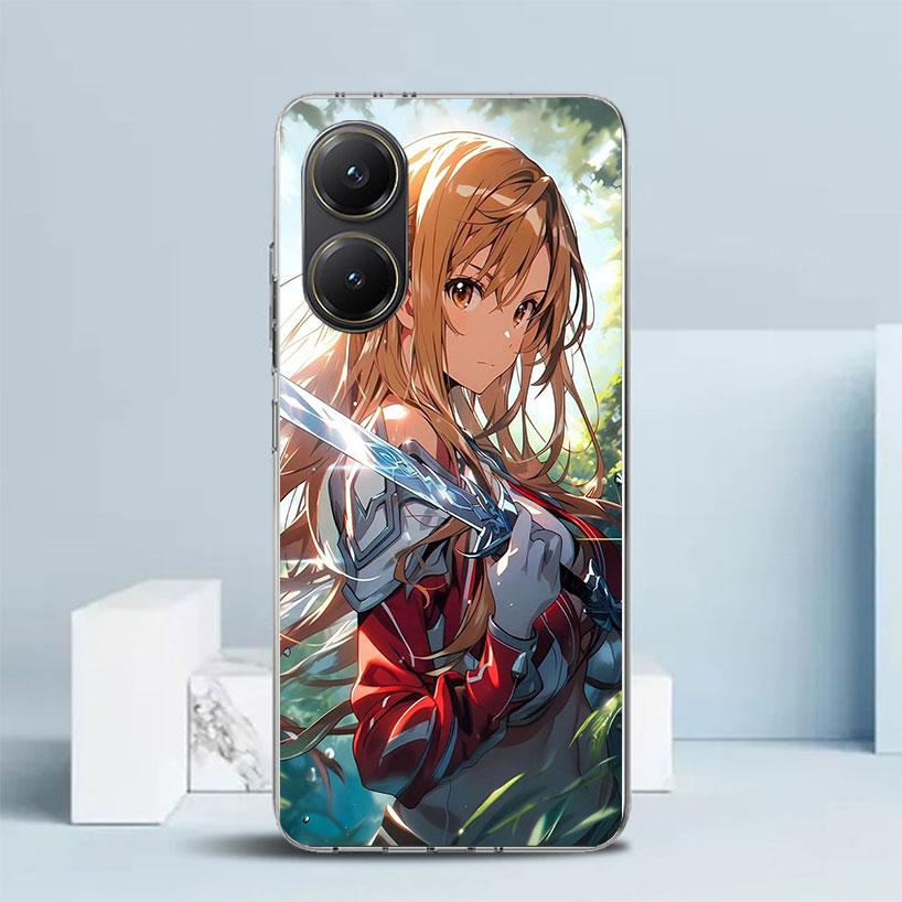 Чехол для телефона Sword Art Online Юки Асуна для Xiaomi Poco F7 Ultra X5 X6 X7 Pro M7 Redmi 15C 15 13C 13 12C 12 10C 10 10A 9 9C 9A 9