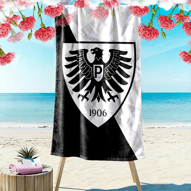 SC Preußen Münster Print Beach Towel, Large Soft Quick Dry Towel for Beach Camping Swimming