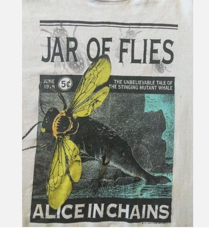 Винтаж 1994 Alice In Chains Jar of Flies Концертный Белый Унисекс Футболка S-5XL Унисекс Футболка