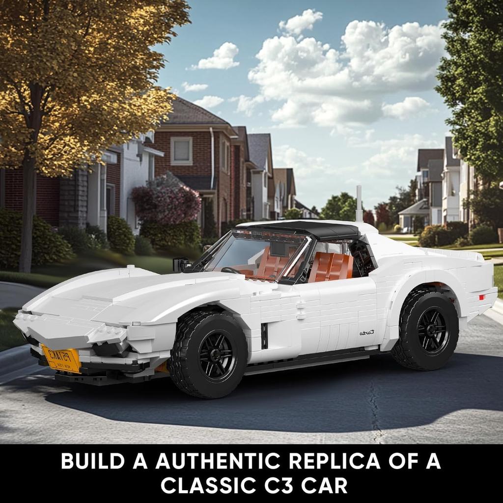 Mould King 10198 Technic Суперспортивный автомобиль Набор строительных блоков (Статика, 1347+ деталей) - Модель спортивного автомобиля для взрослых и подростков