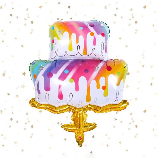 Воздушный шар для вечеринки по случаю дня рождения DIY Макет сцены Различные стили Торт ко дню рождения Надувная игрушка Украшение Творческий надувной мультфильм Воздушный шар из алюминиевой фольги