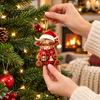 Healing Atmosphere Hanging Ornaments Highland Cow Christmas Ornament Set, 2D Flat Wooden Cute Farm Animal Holiday Decor with String, Tree Party