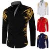 Men's Winter Casual Embroidery Pullover Long Sleeved T-shirt Top Blouse