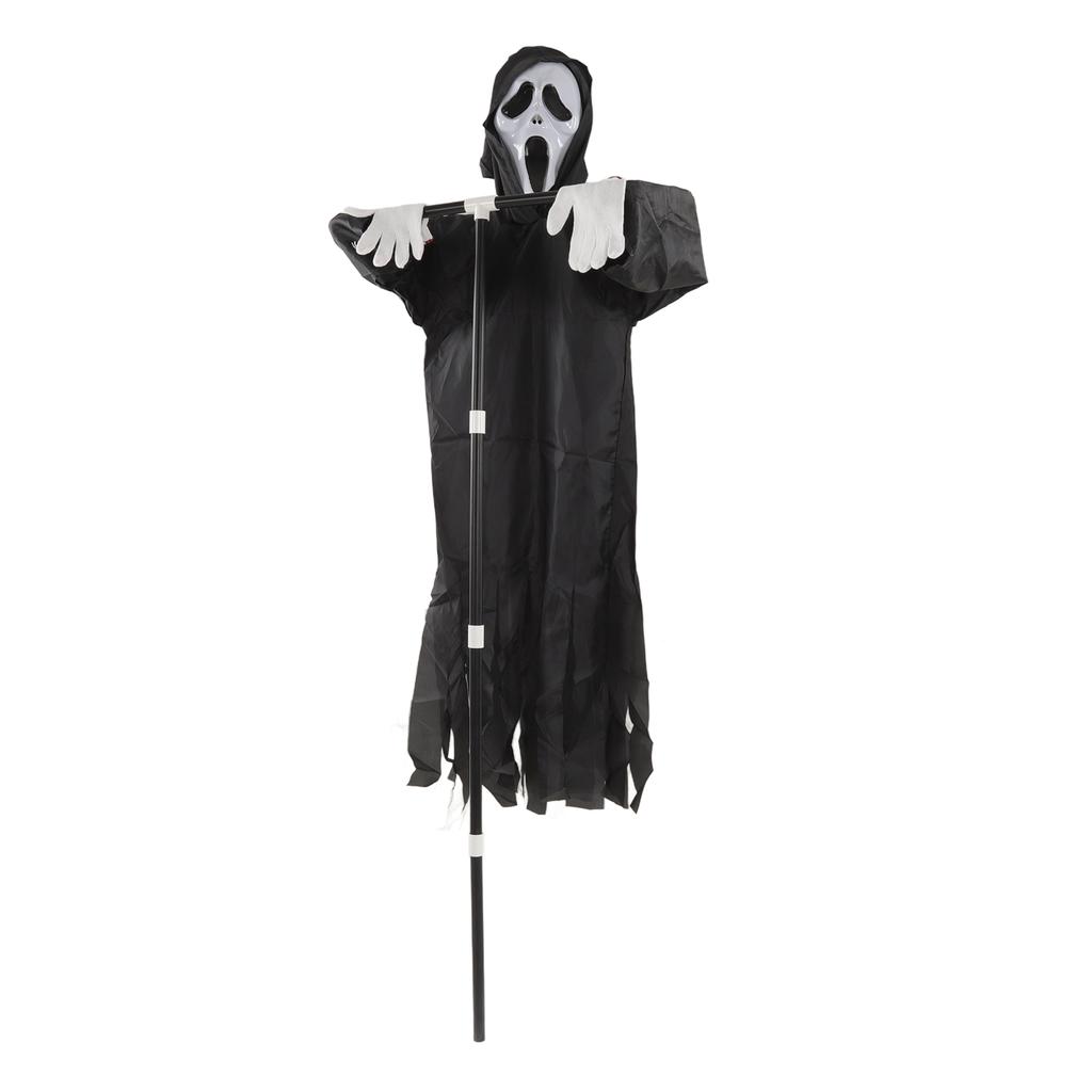 Крик пугало полиэстер ПВХ со съемным шестом садовое украшение Ghostface для Хэллоуина в сельской местности