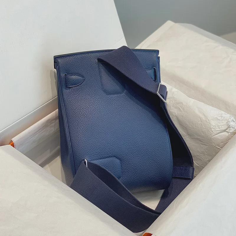 Высококачественная сумка-мешок унисекс H-Style: Натуральная кожа Того, верхний слой из коровьей кожи, полностью стальная фурнитура.