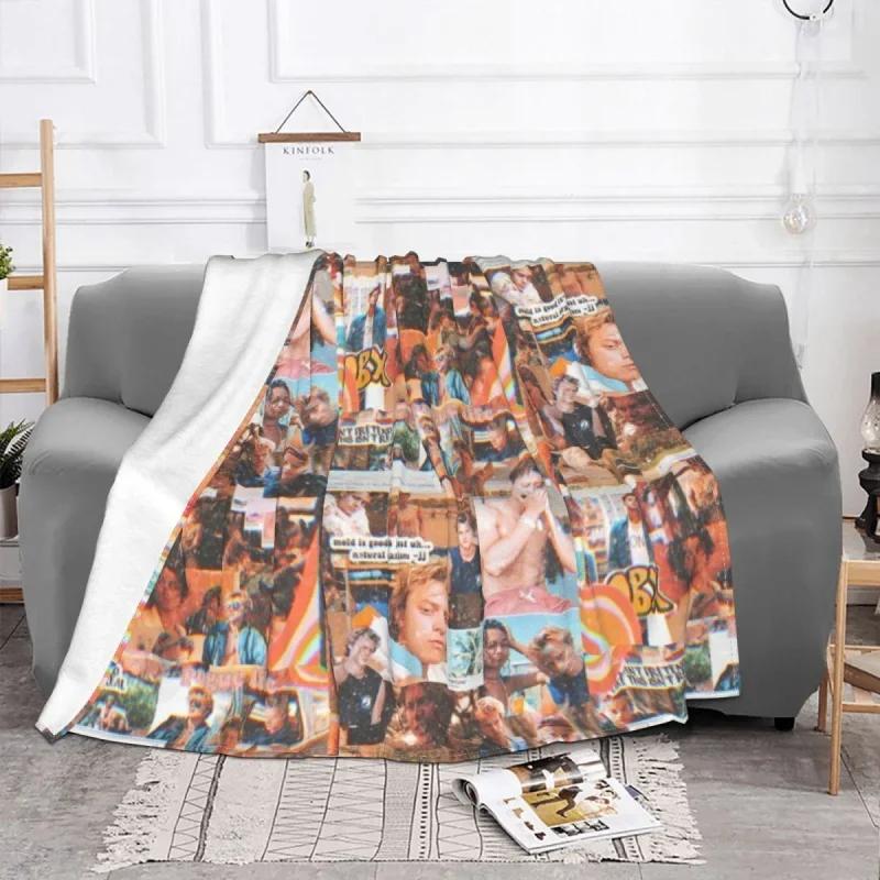 Jj Outer Banks Collage Blanket Flannel Print Fluffy Throw Thick blankets for Bed Home Cou