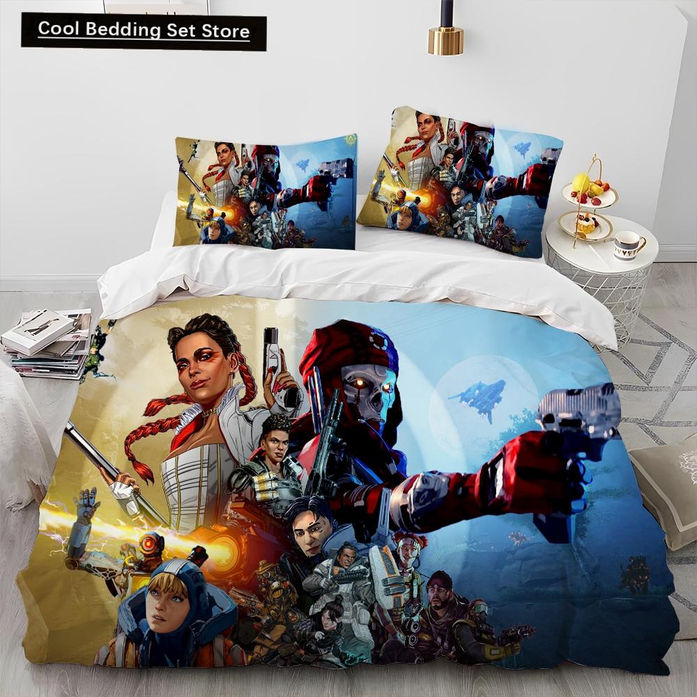 A-Apex Legends Game Gamer Cartoon Comforter Постельный комплект, пододеяльник, постельный комплект, пододеяльник, наволочка, комплект постельного белья размера «king-size»