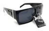 Солнцезащитные очки LOCS Hardcore Shades LOCS 91010, черные, в стиле «гангстер», квадратные, с плоской верхней частью, Cholo OG Lowrider, размер для взрослых, черные, 2XL.